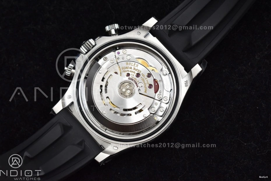 on Black Daytona Diamonds Best Edition Rubber 116519 Oysterflex Dial SA4130 BTF 1:1 Strap 1126